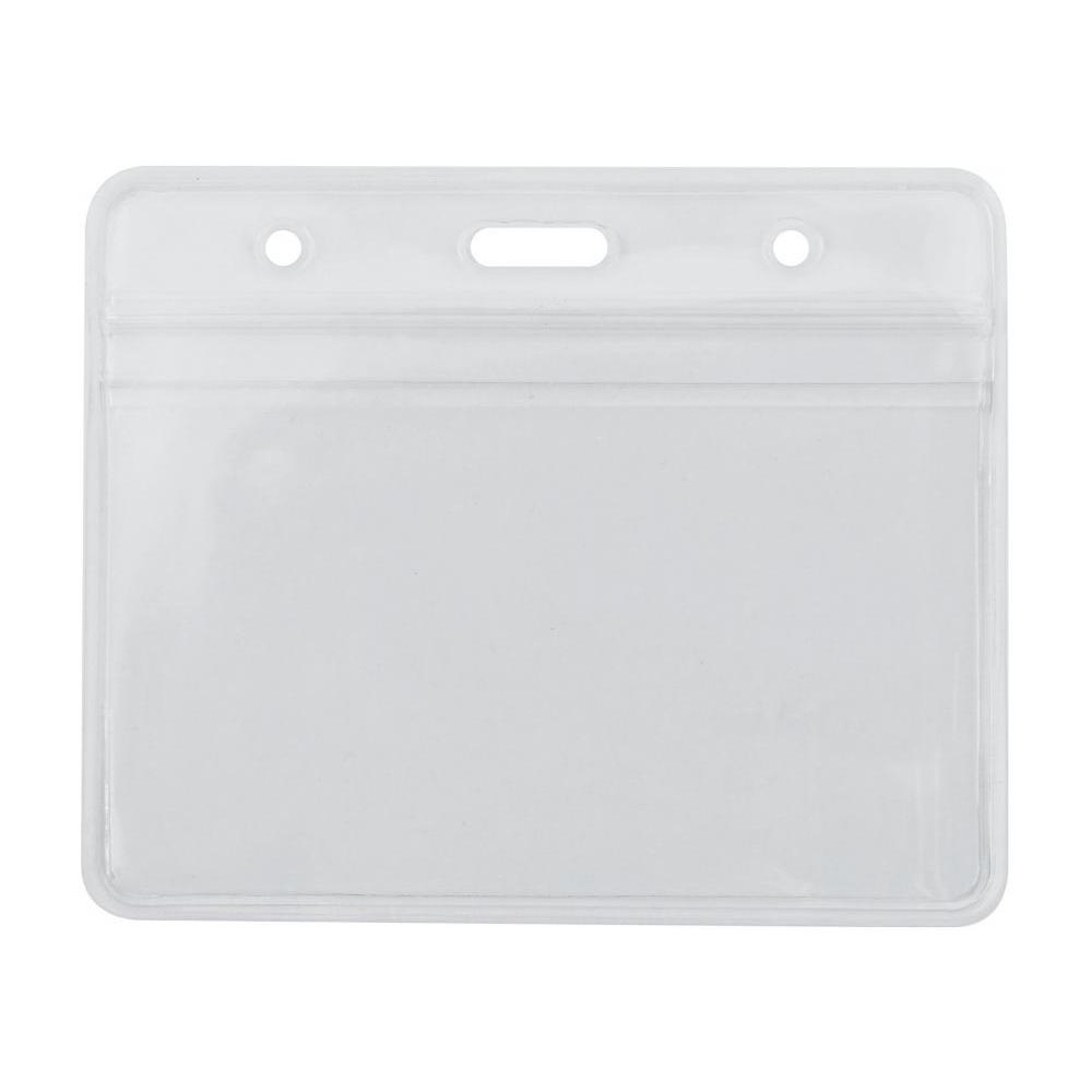 Бейдж горизонтальний з логотипом, 108х70 мм замок zip lock, PVC