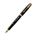 Перьевая ручка Parker Sonnet Matte Black FP F с логотипом