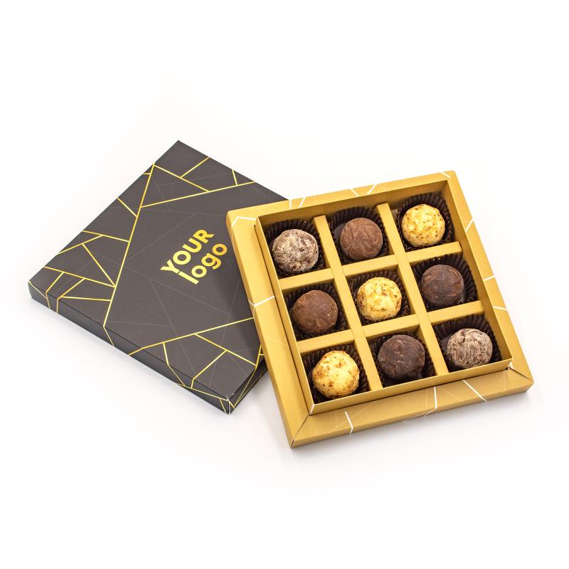 Шоколадный набор French truffle box со своим лого 110 г Шоколадный набор French truffle box со своим лого 110 г Фото 2