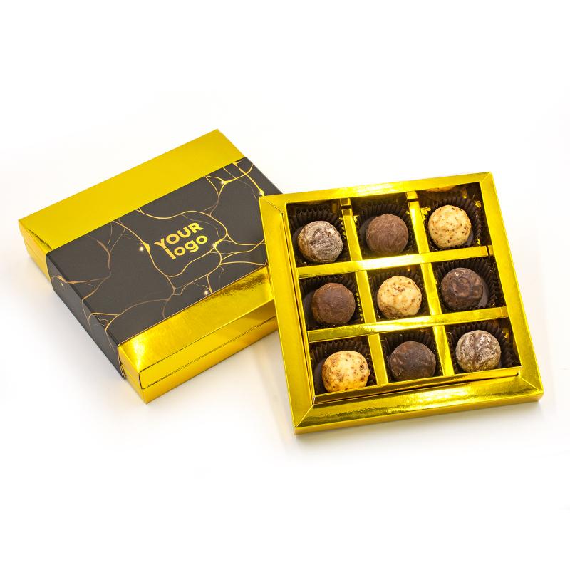 Шоколадный набор French truffle box со своим лого 110 г Шоколадный набор French truffle box со своим лого 110 г Фото 5