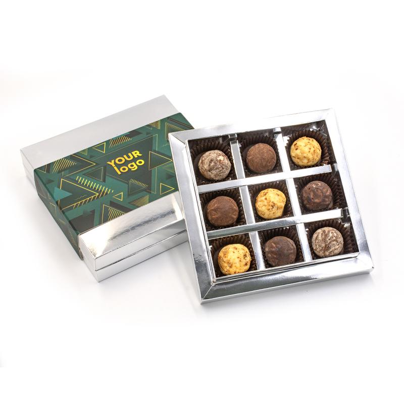 Шоколадный набор French truffle box со своим лого 110 г Шоколадный набор French truffle box со своим лого 110 г Фото 6