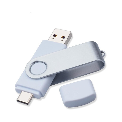 Металлическая флешка TWISTER USB 3.0 Type-C OTG с логотипом 64 Gb