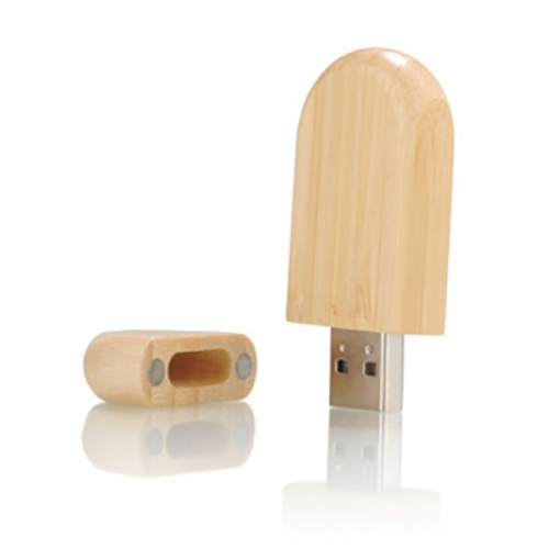 Деревянная флешка USB 2.0 с магнитами с логотипом 32 Gb