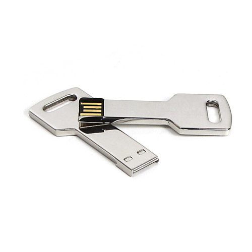 Флешка метлическая USB 2.0 в виде ключа с вашим лого 64 Gb