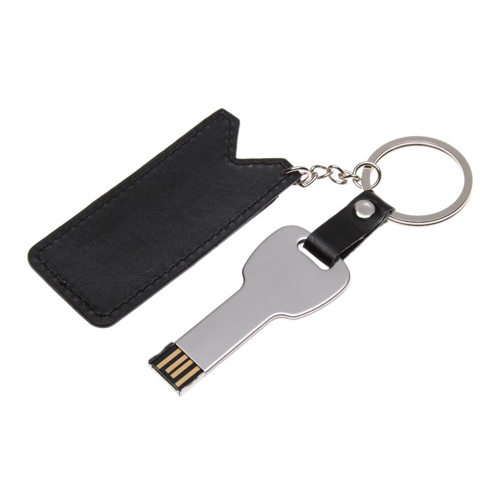 Флеш-пам'ять ключ у шкіряному чохлі з вашим лого 32 Gb