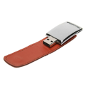 Кожаная USB-Флешка с отверстием для брелка с вашим логотипом 32Gb Фото 3