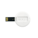 Флешка круглая кредитная карта USB 2.0 белая 43 мм с логотипом 16 Gb