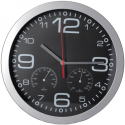 Настенные часы пластиковые Optima CHRONO с термометром и гигрометром с вашим лого 30 см Фото 2