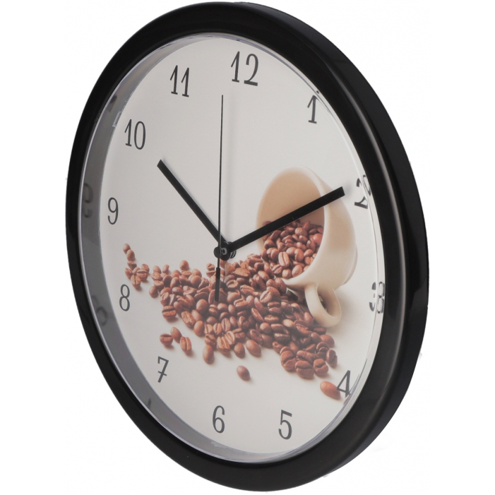 Настенные часы пластиковые Optima COFFE с вашим лого 25 см Настенные часы пластиковые Optima COFFE с вашим лого 25 см Фото 2