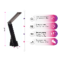 Лампа настольная GlowUp з беспроводной зарядкой 15W с лого Фото 4