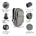 Рюкзак для путешествий Sleek 41х29х12 см с печатью лого Фото 4