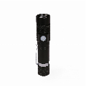 Черный фонарик Focus, TM Discover с зарядкой от USB с логотипом