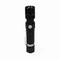 Черный фонарик Focus, TM Discover с зарядкой от USB с логотипом Фото 2