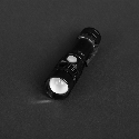 Черный фонарик Focus, TM Discover с зарядкой от USB с логотипом Фото 4