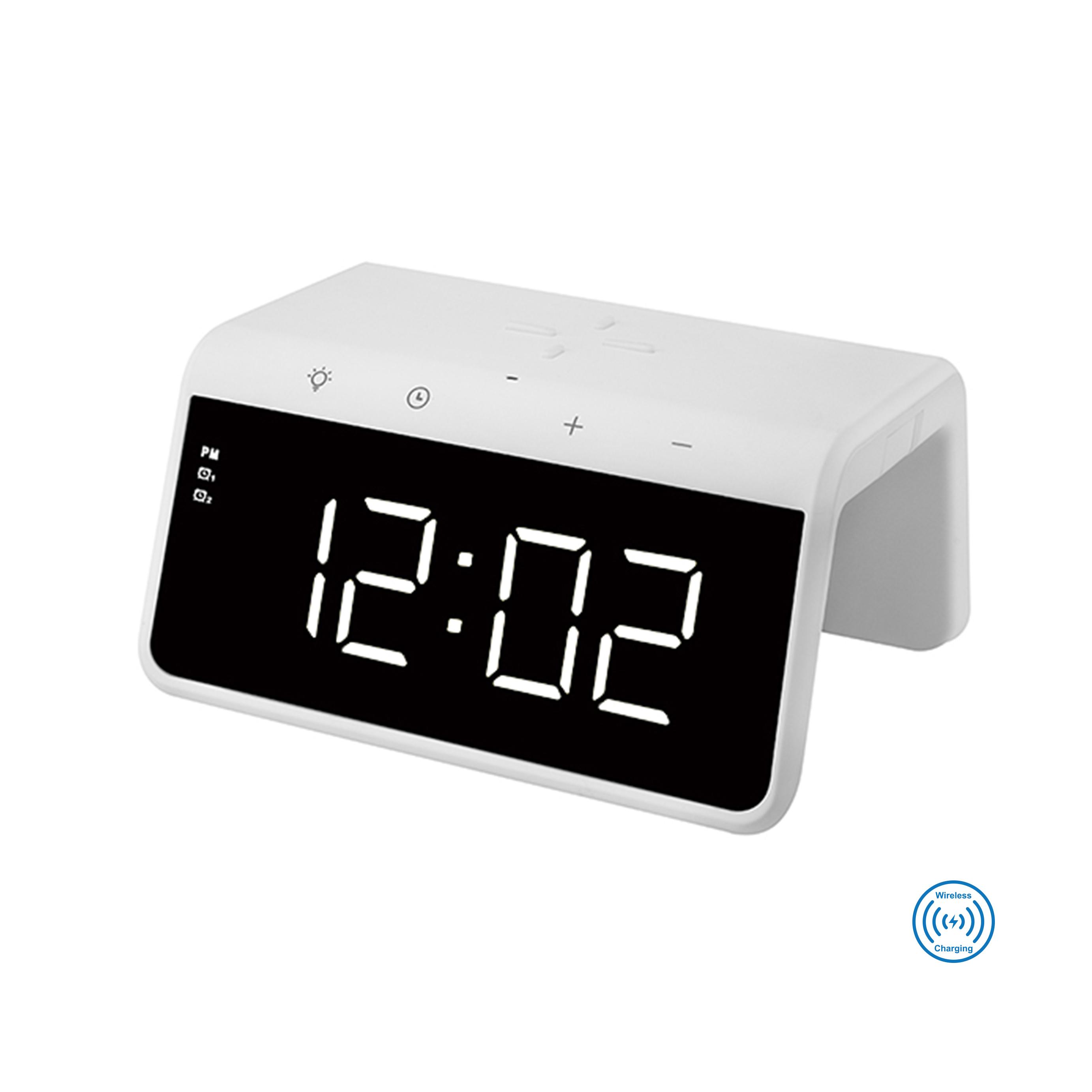 Часы с беспроводной зарядкой Wake Up под ваше лого, TM TEG