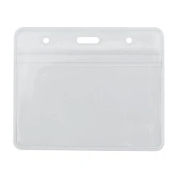 Бейдж горизонтальный с логотипом, 108х70 мм замок zip lock, PVC
