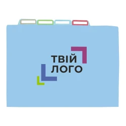 Папка-уголок полипропилен ассорти А4 с печатью логотипа