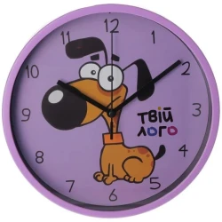 Настенные часы пластиковые Optima LITTLE DOG с вашим лого 22.5 см